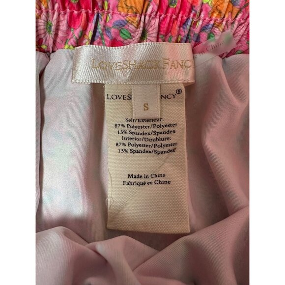 LoveShackFancy Citrine Mini Skirt Small Passion Sound Pink Floral Beach Resort - Picture 3 of 10